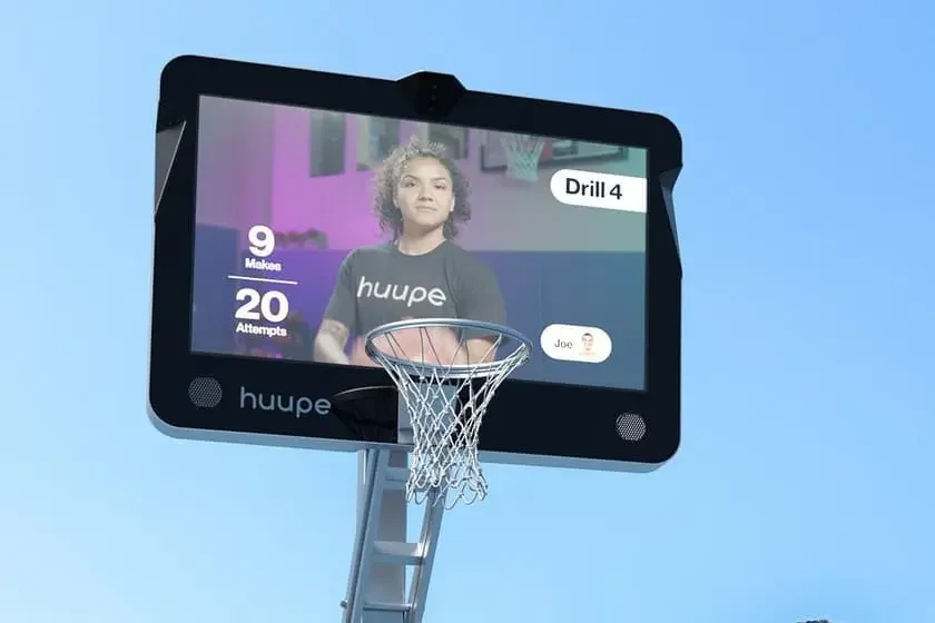 huupe digital basketball hoop screen